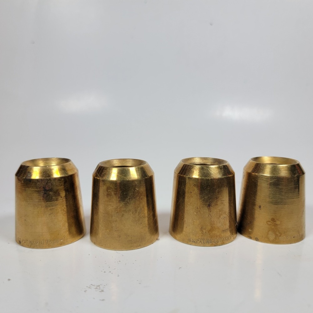 Set of 4 Vintage Church Brass Candle Followers Lot Burners 2017533-1